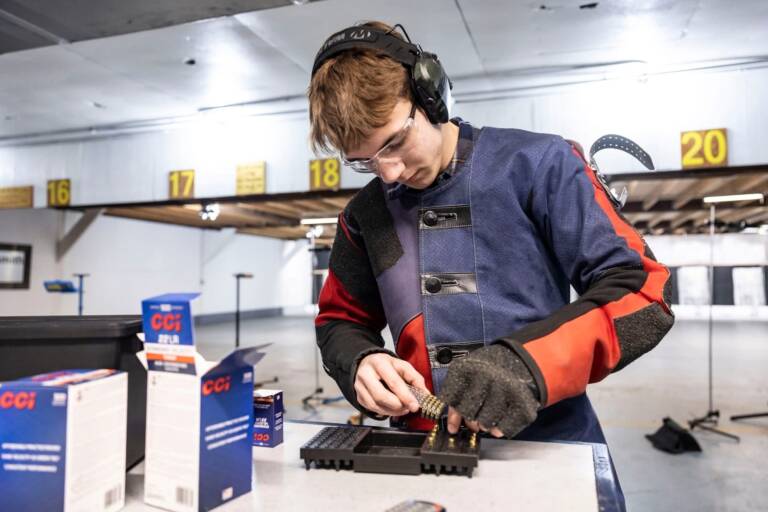 Student loading ammo